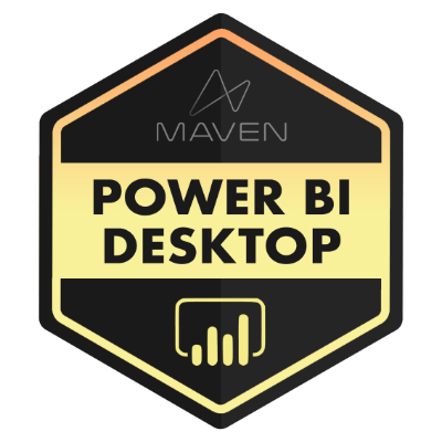 Maven Analytics: Power BI Desktop Certificate