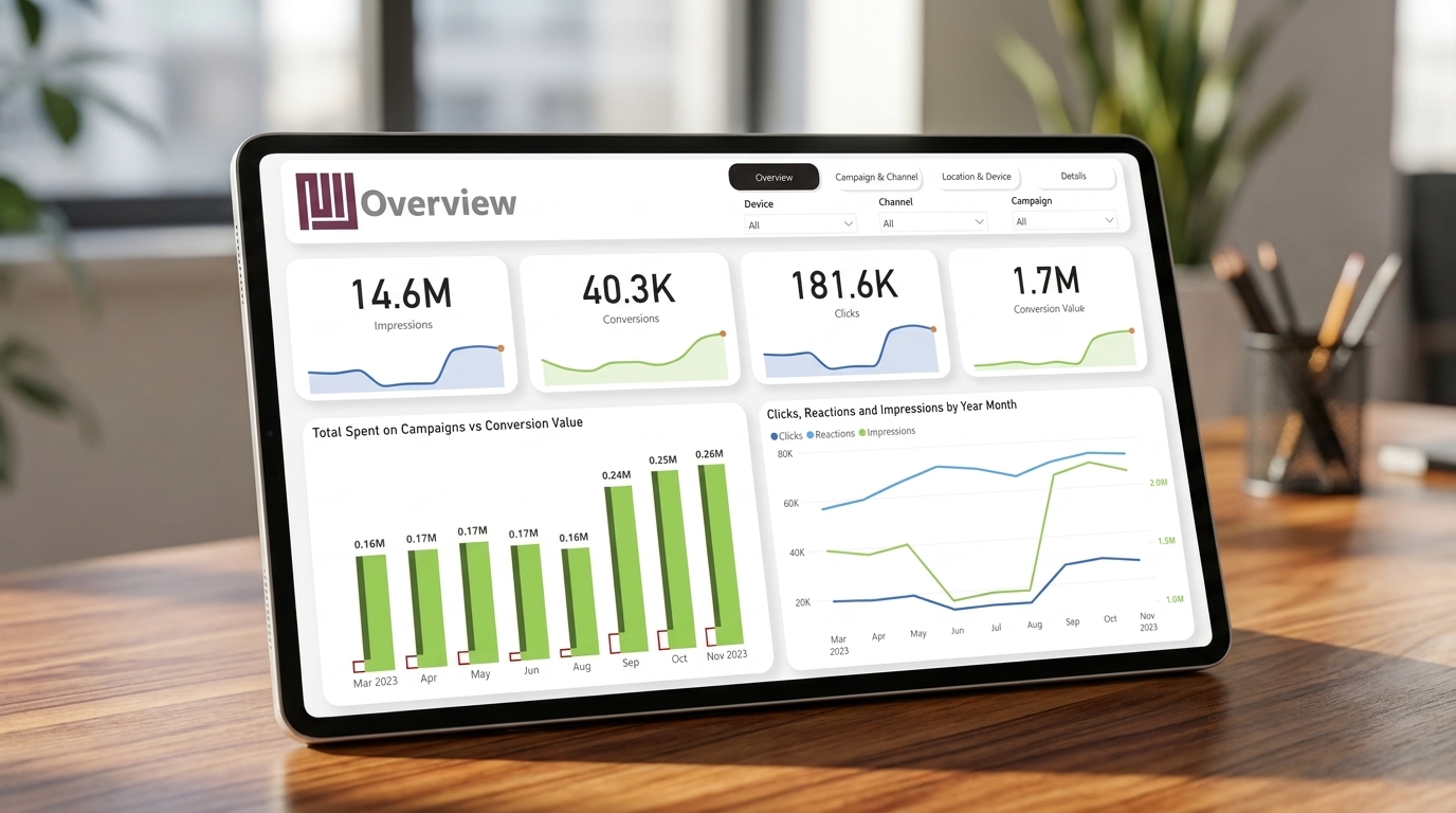 Power BI Campaign Effectiveness & Funnel Analytics Dashboard