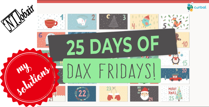 My Solution to the **'25 Days of DAX Fridays!'** Challenge – Ed1 by **CURBAL**