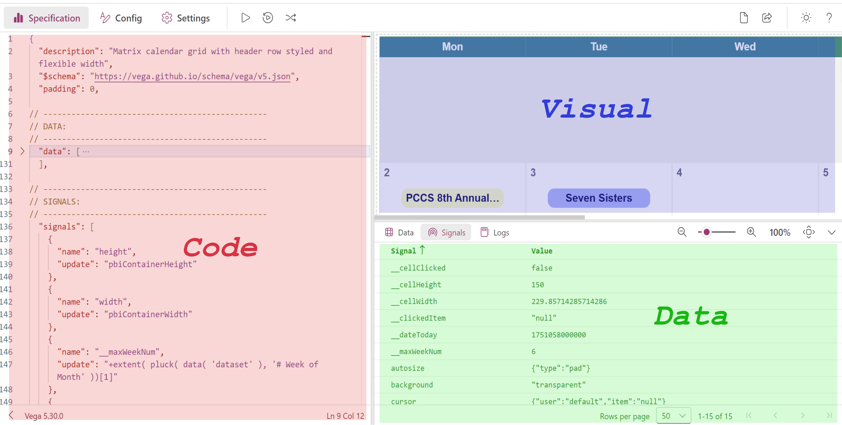 Editor inside Deneb in Power BI